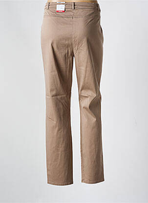 Pantalon chino tissage popeline taille normale marron FRANK WALDER femme