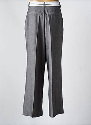 Pantalon large tissage popeline taille normale gris KAFFE femme