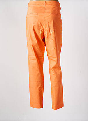 Pantalon chino tissage popeline taille normale orange KAFFE femme