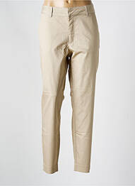 Pantalon chino tissage popeline taille normale beige KAFFE femme