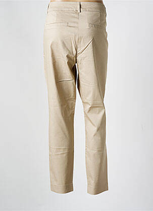 Pantalon chino tissage popeline taille normale beige KAFFE femme