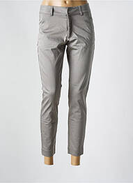 Pantalon chino tissage popeline taille normale gris KAFFE femme