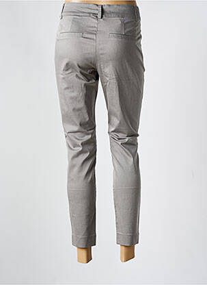 Pantalon chino tissage popeline taille normale gris KAFFE femme