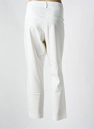 Pantalon chino tissage popeline taille normale blanc KAFFE femme