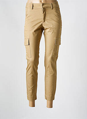 Pantalon 7/8 stretch taille normale marron KAFFE femme
