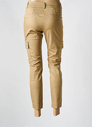 Pantalon 7/8 stretch taille normale marron KAFFE femme