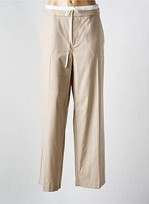 Pantalon droit stretch taille normale beige KAFFE femme