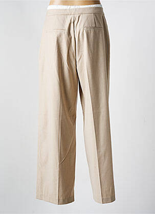 Pantalon droit stretch taille normale beige KAFFE femme