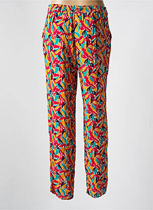 Pantalon slim taille élastique taille normale orange JULIE GUERLANDE femme