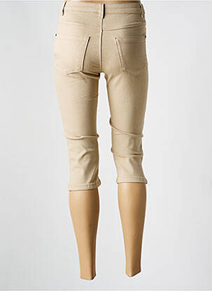 Pantacourt stretch taille normale beige KAFFE femme