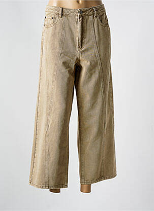 Jeans coupe large marron KAFFE pour femme