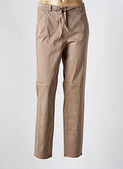 Pantalon chino marron FRANK WALDER pour femme seconde vue