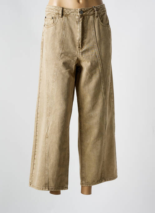 Jeans coupe large marron KAFFE pour femme