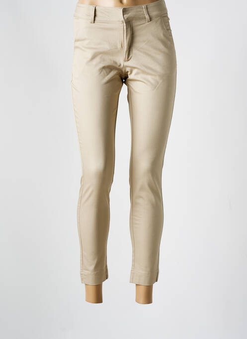 Pantalon chino beige KAFFE pour femme