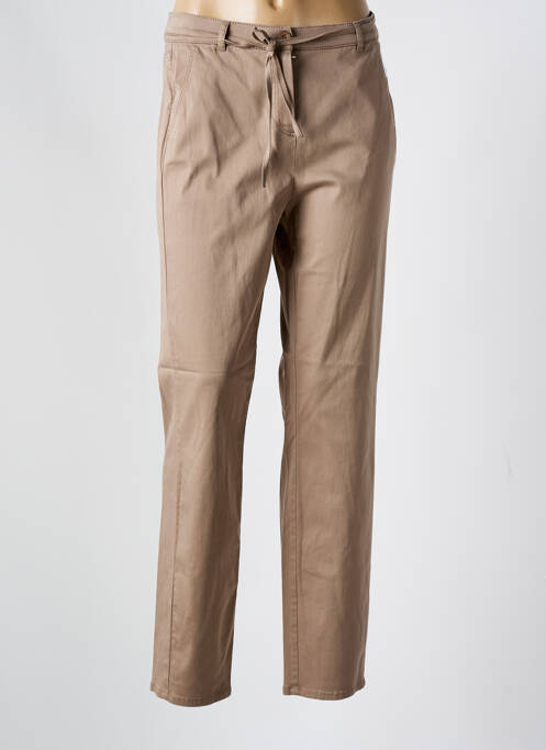 Pantalon chino marron FRANK WALDER pour femme