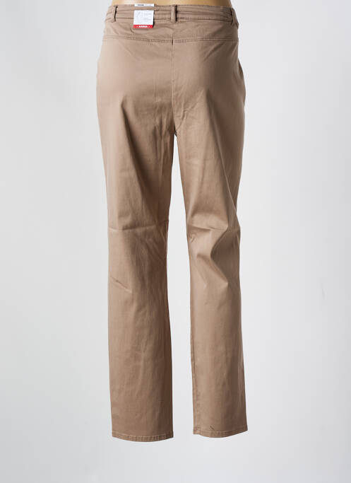 Pantalon chino marron FRANK WALDER pour femme
