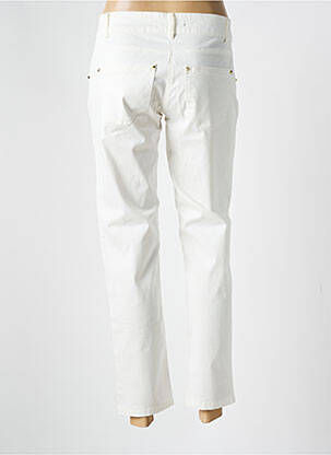 Pantalon 7/8 fermeture zippée sous rabat boutonné blanc BETTY BARCLAY femme