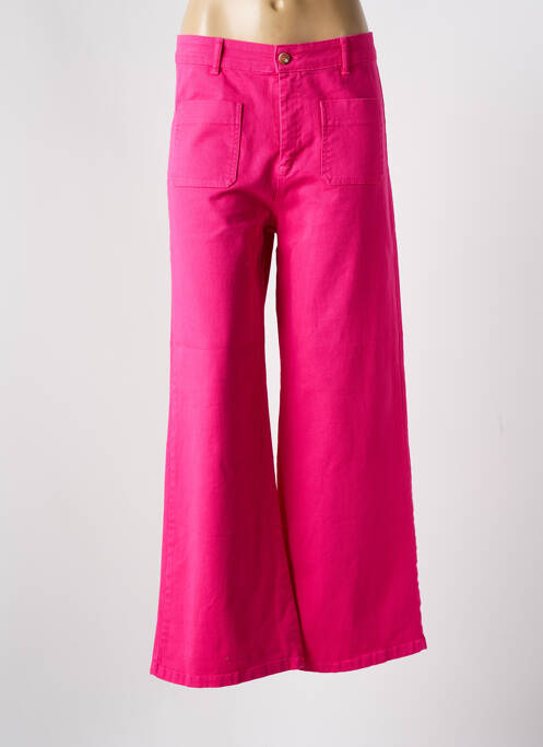 Pantalon flare coupe évasée rose APRIL VINTAGE femme