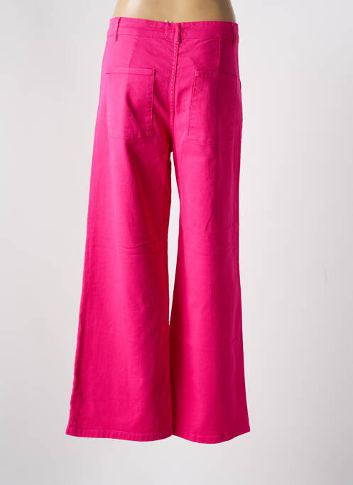 Pantalon flare coupe évasée rose APRIL VINTAGE femme