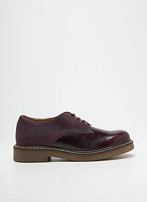 Derbies empiècements talon bas violet KICKERS fille