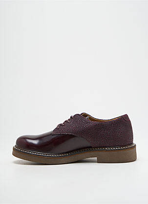Derbies empiècements talon bas violet KICKERS fille