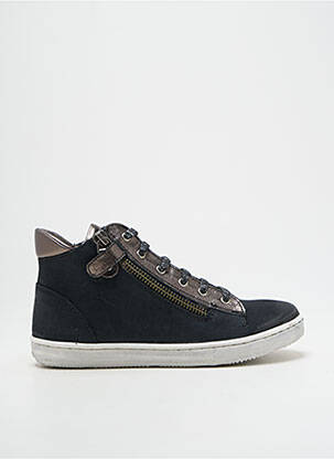 Bottillons matière lisse bout rond noir KICKERS fille