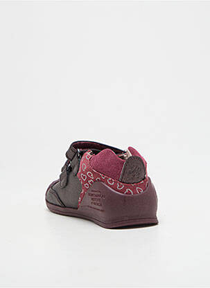 Baskets matière lisse bout rond violet BIOMECANICS fille