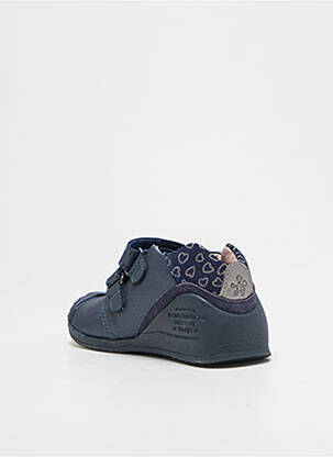 Baskets matière lisse bout rond bleu BIOMECANICS fille