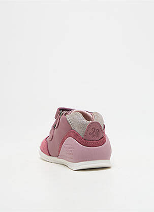 Baskets matière lisse bout rond rose BIOMECANICS fille