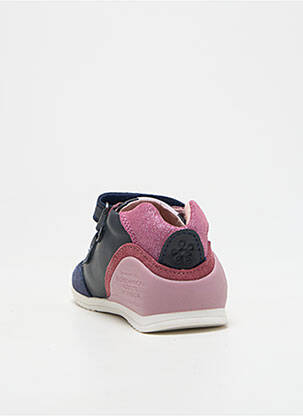 Baskets tissage satiné bout rond rose BIOMECANICS fille