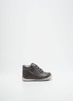 Bottillons tissage satiné bout rond gris BELLAMY garçon