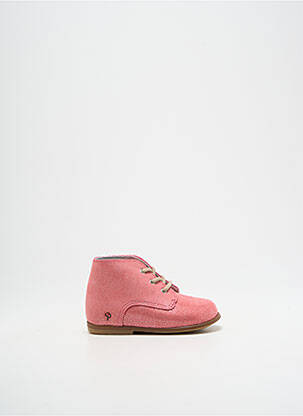Bottillons semelle amovible chiquet rose PATT'TOUCH fille