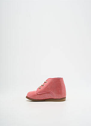 Bottillons semelle amovible chiquet rose PATT'TOUCH fille