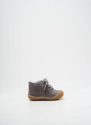 Bottillons fermeture lacets bout rond gris BELLAMY garçon
