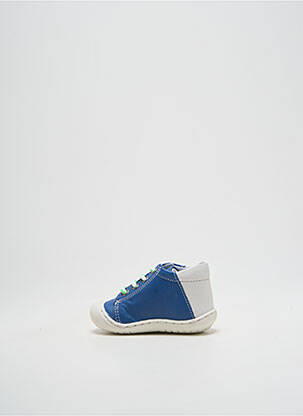 Baskets tissage satiné bout rond bleu BELLAMY garcon