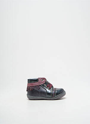 Bottillons fermeture lacets bout rond noir BELLAMY fille