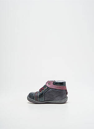 Bottillons fermeture lacets bout rond noir BELLAMY fille