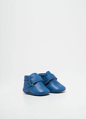 Chaussons/pantoufles matière lisse bout rond bleu PATT'TOUCH garçon