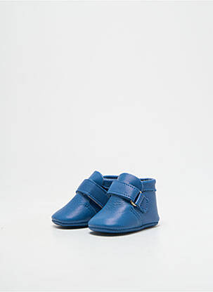 Chaussons/pantoufles matière lisse bout rond bleu PATT'TOUCH garçon
