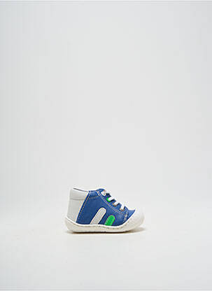 Bottillons tissage satiné bout rond bleu BELLAMY garcon