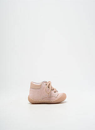 Bottillons nubuck bout rond rose BELAMY fille
