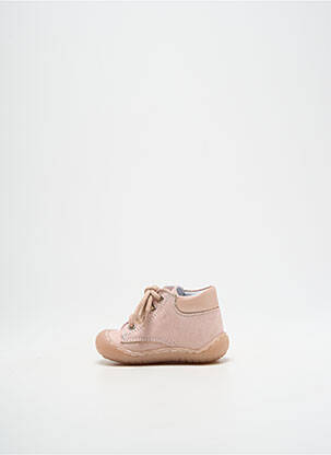 Bottillons nubuck bout rond rose BELAMY fille