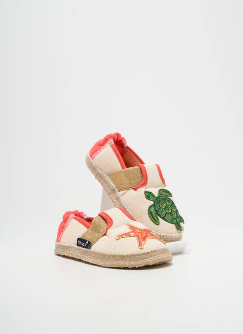 Chaussons/Pantoufles beige NANGA pour fille