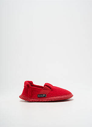 Chaussons/pantoufles bout rond bout rond rouge NANGA enfant