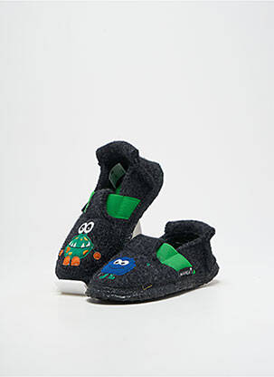 Chaussons/pantoufles bout rond bout rond noir NANGA garçon