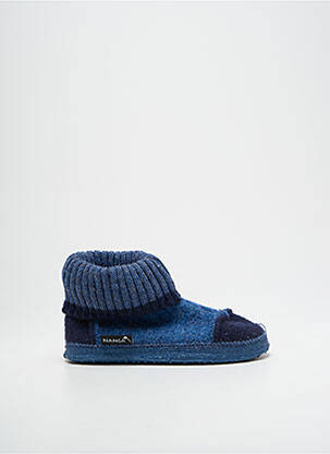 Chaussons/pantoufles bout rond bout rond bleu NANGA garçon