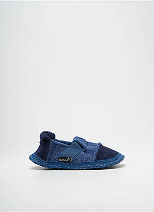 Chaussons/pantoufles bout rond bout rond bleu NANGA garçon