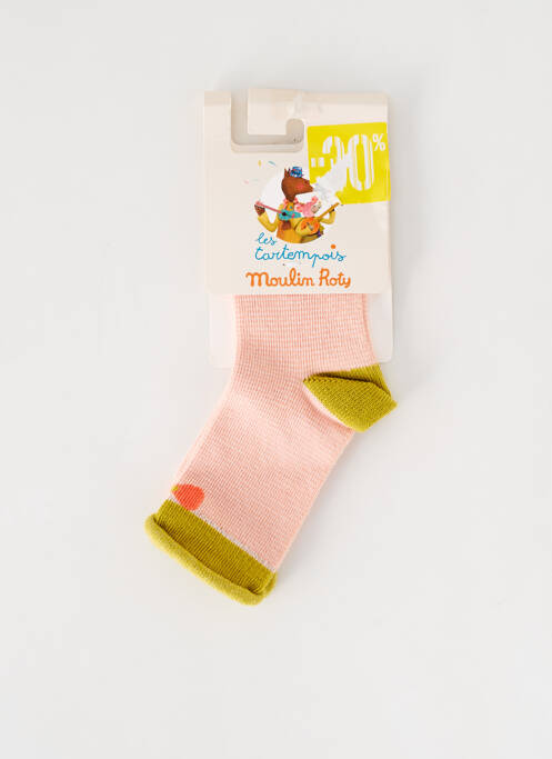 Chaussettes rose MOULIN ROTY pour fille