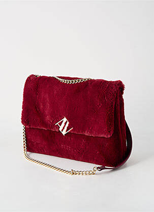 Sac multipoches forme rectangulaire rouge ANNA VIRGILI femme