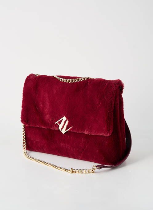 Sac multipoches forme rectangulaire rouge ANNA VIRGILI femme